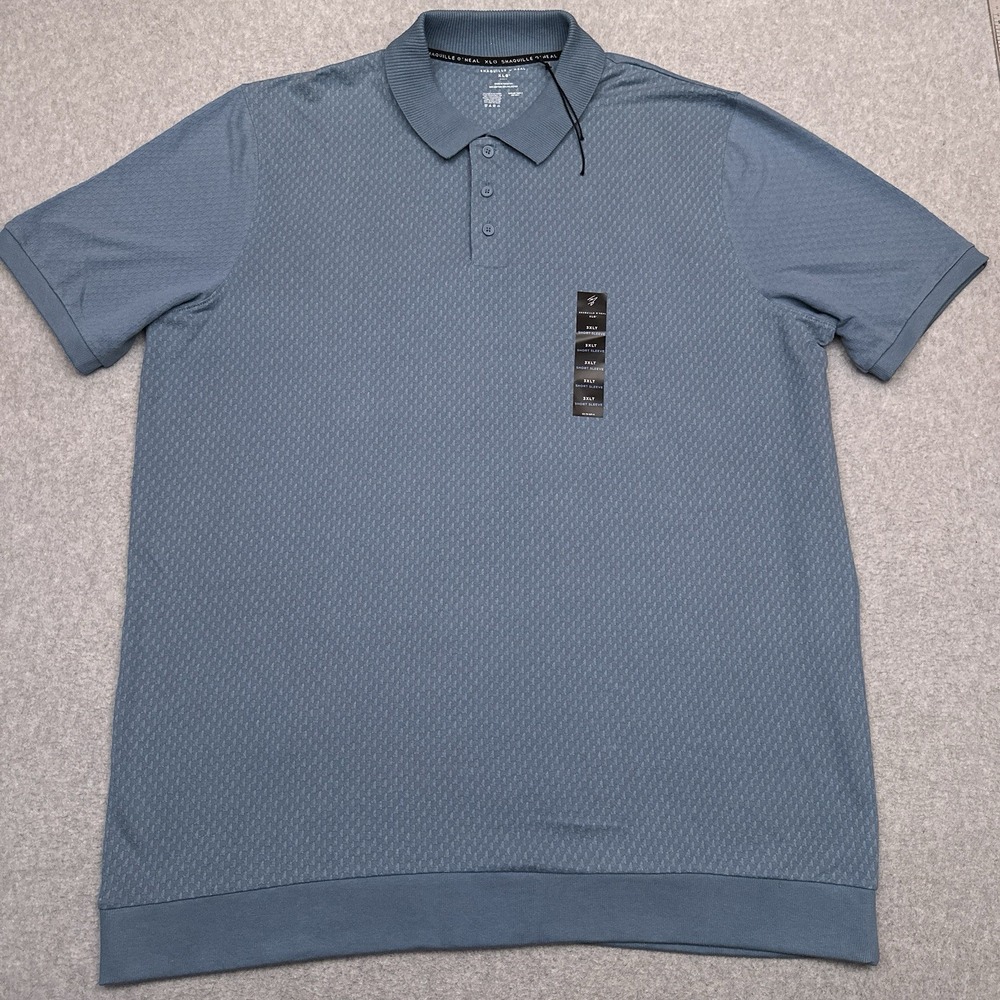 Men's Blue Textured Polo Shirt - Stylish Everyday Comfort